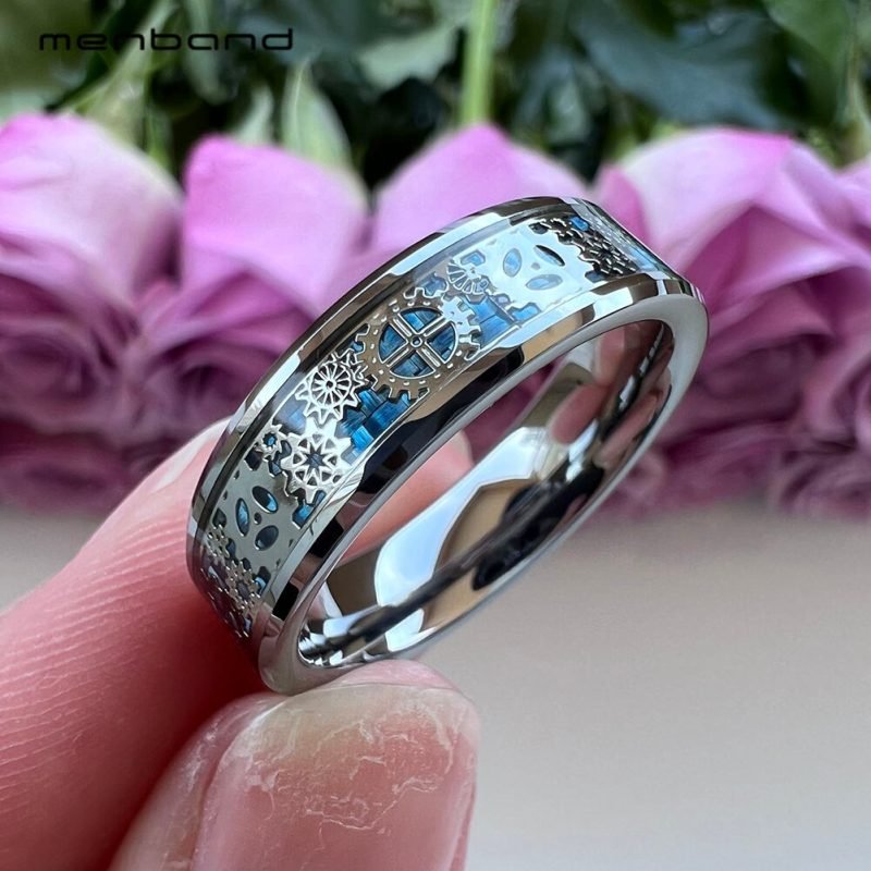 6mm 8mm Tungsten Carbide Lightweight Carbon Fiber Steel Gear Setting Ring - Image 4