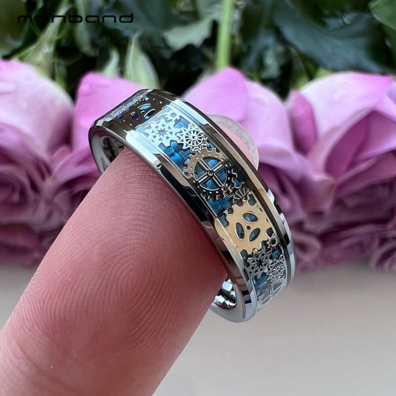 6mm 8mm Tungsten Carbide Lightweight Carbon Fiber Steel Gear Setting Ring - Image 5