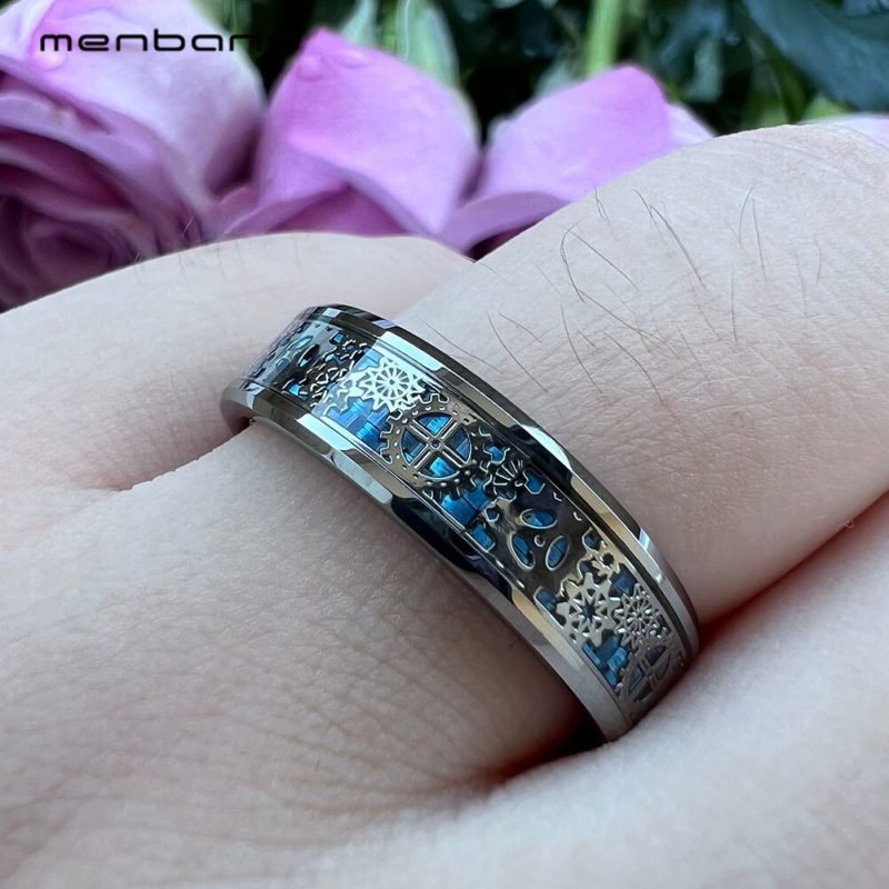6mm 8mm Tungsten Carbide Lightweight Carbon Fiber Steel Gear Setting Ring - Image 6
