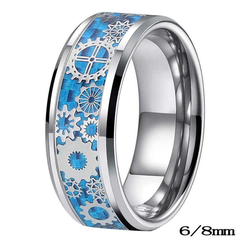 6mm 8mm Tungsten Carbide Lightweight Carbon Fiber Steel Gear Setting Ring